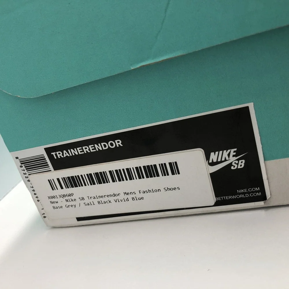 NIKE SB Trainerendor Size 9 Mens Gray Leather Canvas